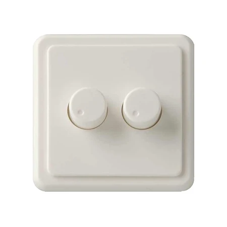 Kunststof afdekking voor Duo dimmer, voor PEHA, RAL9010 wit