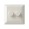 Kunststof afdekking voor Duo dimmer, voor JUNG, RAL9010 wit