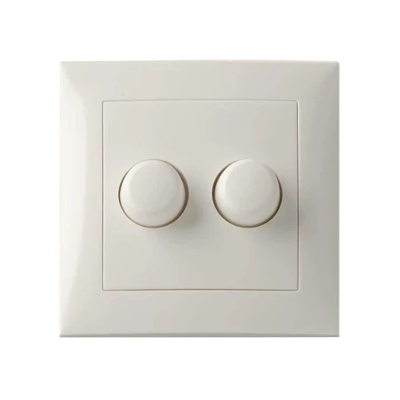 Kunststof afdekking voor Duo dimmer, voor BERKER, RAL9010 wit