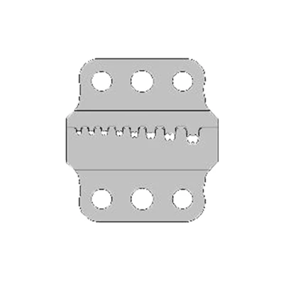 Matrijs voor krimpmachine, adereindhulzen, (0,14-2,5mm2)