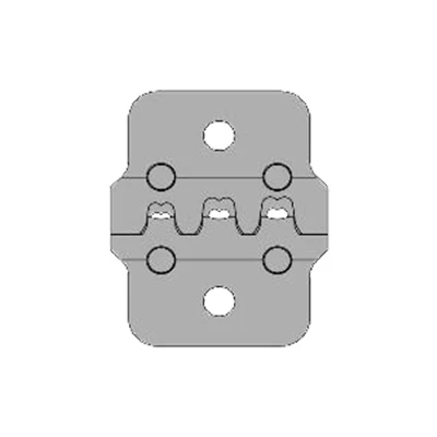 Matrijs voor krimpmachines, klauwkabelschoen, (0,5-2,5 mm2), 2 doorsnedes