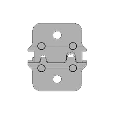 Matrijs voor krimpmachines, klauwkabelschoen, (0,5-2,5 mm2), 3 doorsnedes