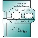 Inzetmatrijs MTF voor Adereindhulzen 50 mm² en 35 mm²