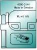 Inzetmatrijs MTF voor Westernstecker RJ45/Modulair Plug RJ45