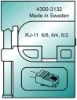 Inzetmatrijs MTF voor Westernstecker RJ11/Modulair Plug RJ11