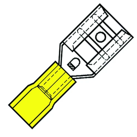 Geïsol. vlakstekerhuls 6,3x0,8mm, 4,0-6,0mm2, Blister, PVC