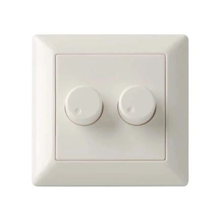 Kunststof afdekking voor Duo dimmer, voor GIRA, RAL9010 wit