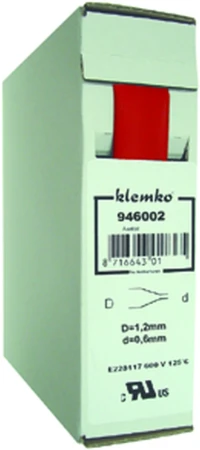 Krimpkous 2:1 4,8>2,4mm, rood, 12 meter in trekbox