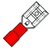 Geïsol. vlakstekerhuls met tab 6,3mm, 0,5-1,5 mm2, Blister, PVC