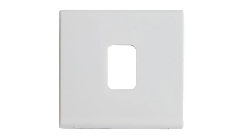 Slimline Screwless 1 Gang Grid Plate White | DETA Electrical