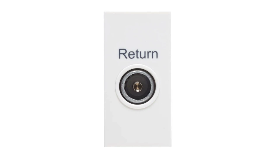 Co-axial Female 'Return' Module White | DETA Electrical