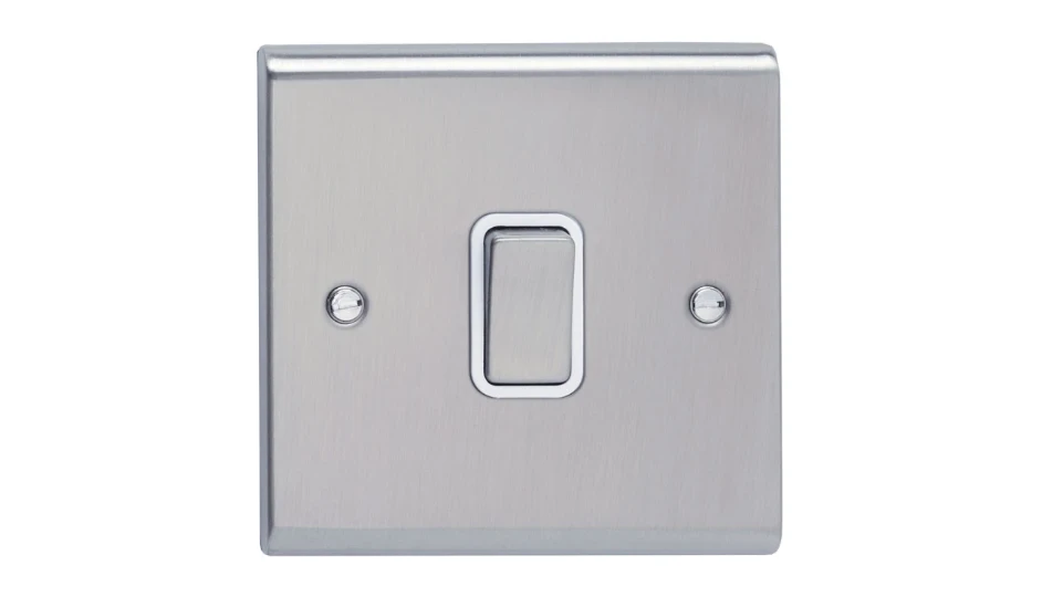 Slimline Décor 1 Gang 2 Way 10AX Plate Switch White Insert | DETA ...