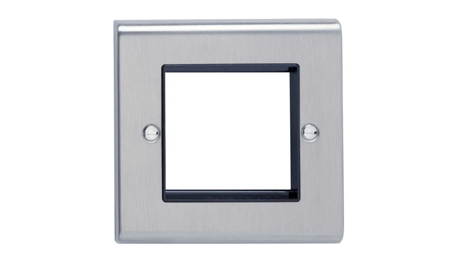Slimline Décor Two Module Data Plate Stainless Steel Black Insert ...