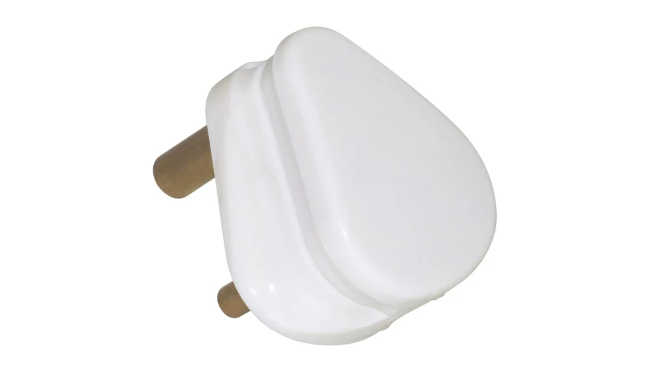 5A Round Pin Plug White | DETA Electrical