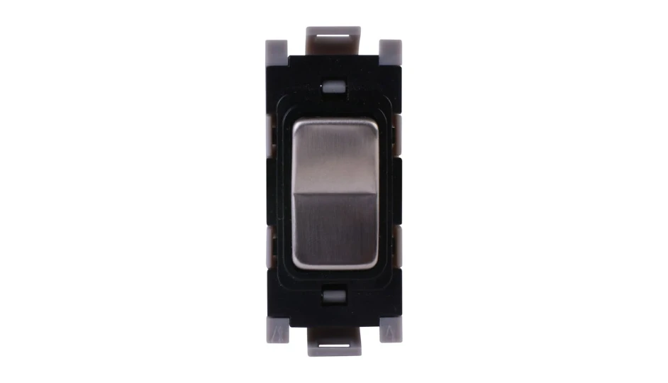 Grid Switch 20A SP Retractive Stainless Steel Black Insert | DETA ...