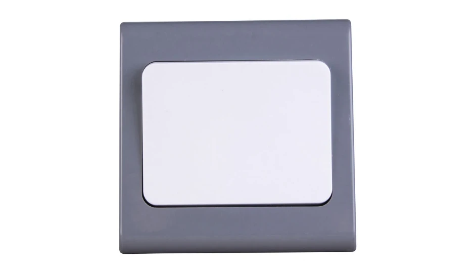Slimline Part M 1 Gang Intermediate 10AX Wide Rocker Plate Switch Grey ...
