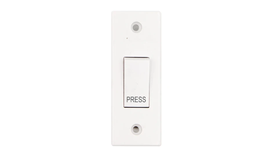 Square 1 Gang 2w 10AX Architrave Switch 'Press' | DETA Electrical