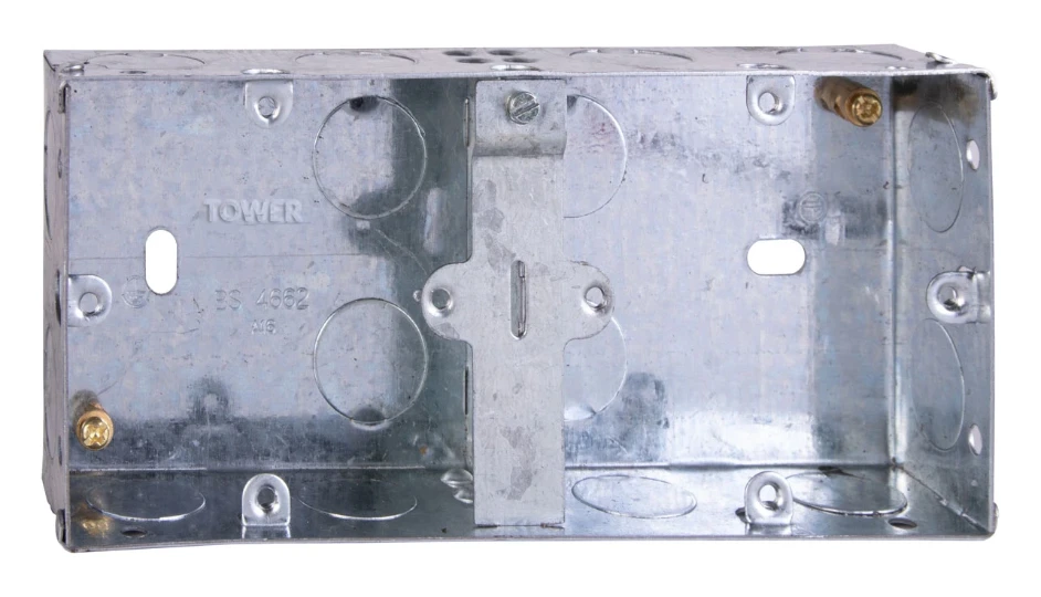 Dual 35mm Flush Metal Back Box | DETA Electrical