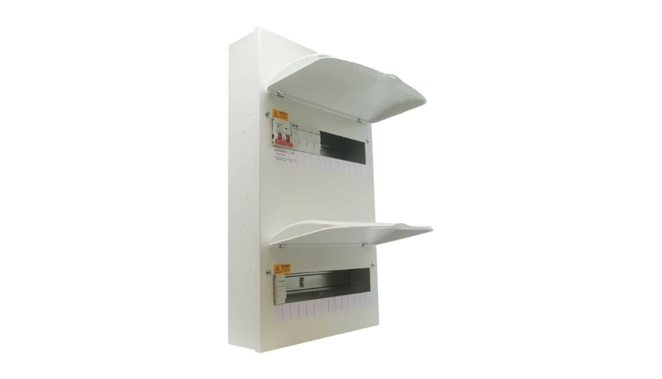 28 Module, 24 Free Ways Dual Row Consumer Unit with 100A Mains Switch ...