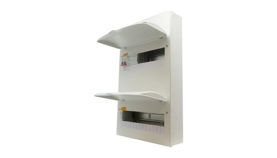 28 Module, 24 Free Ways Dual Row Consumer Unit with 100A Mains Switch ...