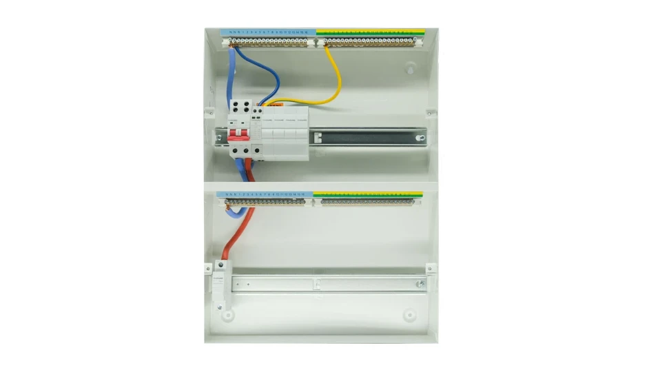 32 Module, 28 Free Ways Dual Row Consumer Unit with 100A Mains Switch ...