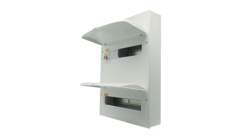32 Module, 28 Free Ways Dual Row Consumer Unit with 100A Mains Switch ...
