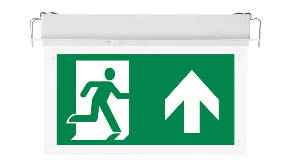 2W Razor Emergency Maintained Exit Sign Recessed Blade With LiFePo4 ...