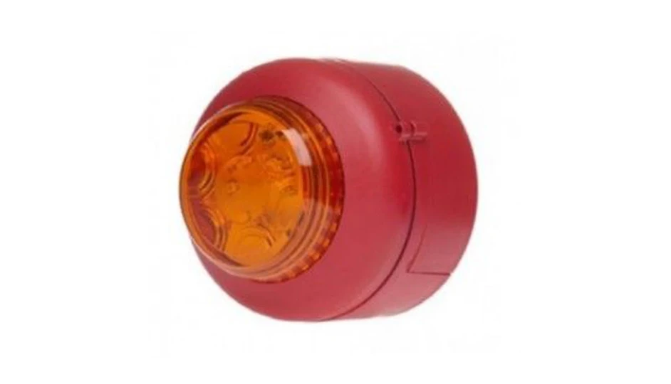 24VDC Flashing Beacon Amber Lens Red Body | DETA Electrical