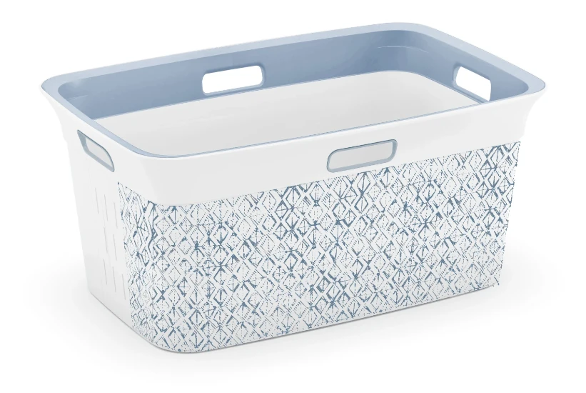 Kis Chic Wasmand - 45L - wit/blauw