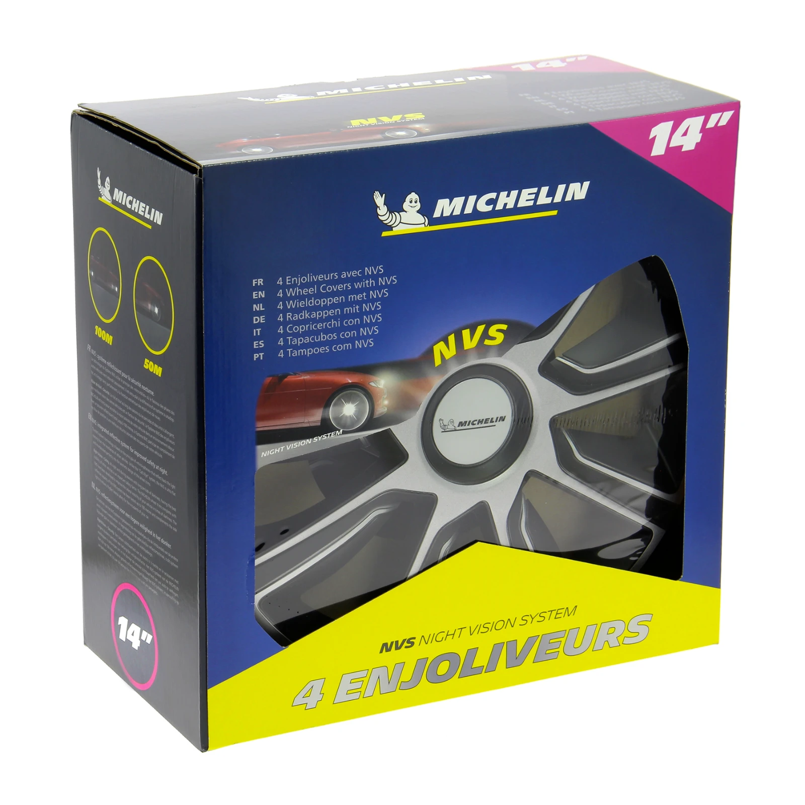 Michelin Wieldoppen 14 inch - zilver/zwart - 4 st