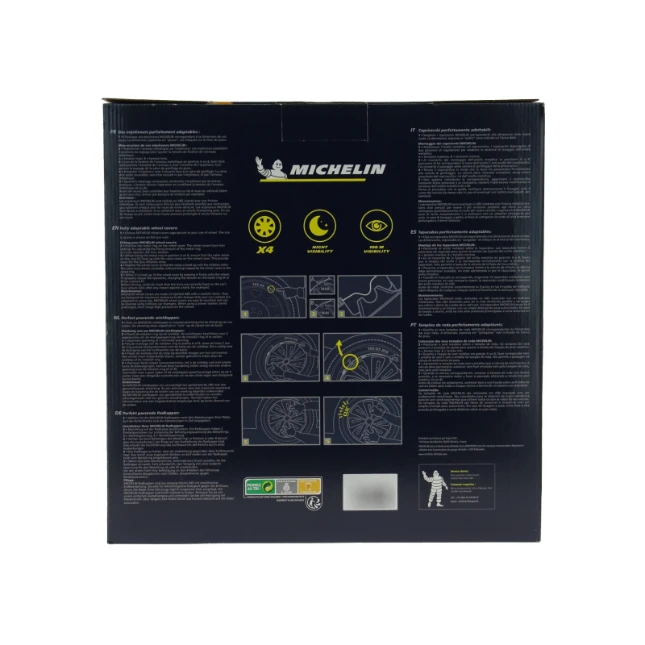 Michelin Wieldoppen 15 inch - zilver/zwart - 4 st