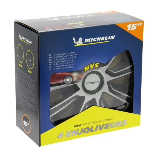 Michelin Wieldoppen 15 inch - zilver/zwart - 4 st