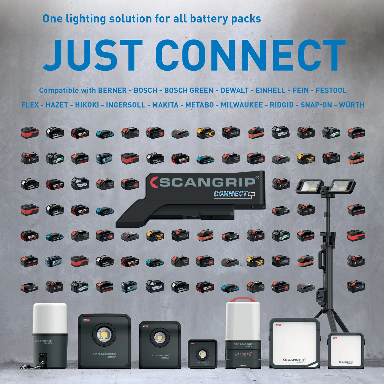 Scangrip Werklamp Tower 5 Connect met statief