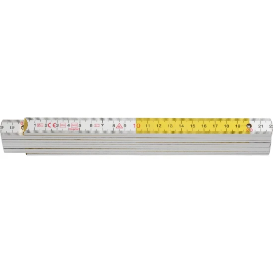 Hultafors Duimstok 4000 2m - witgeel