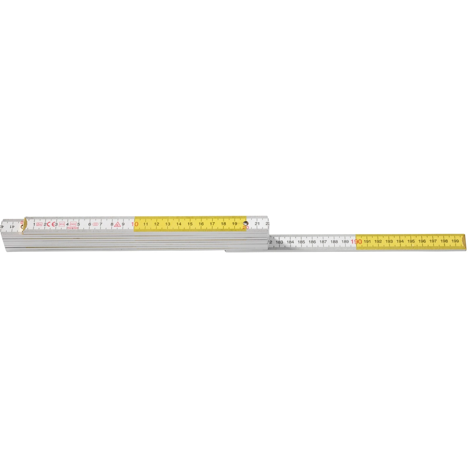 Hultafors Duimstok 4000 2m - witgeel