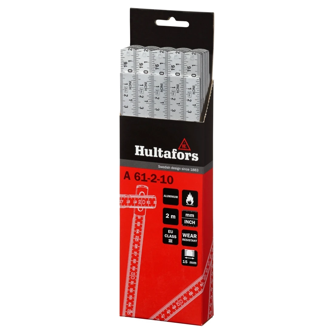Hultafors Duimstok A 61 2m - 10-delig