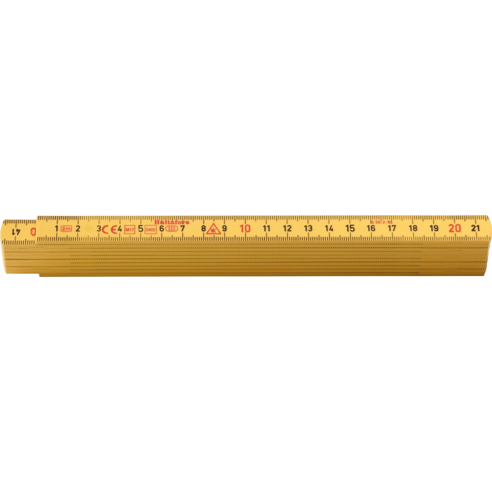 Hultafors Duimstok G 59 2m - 10-delig - geel