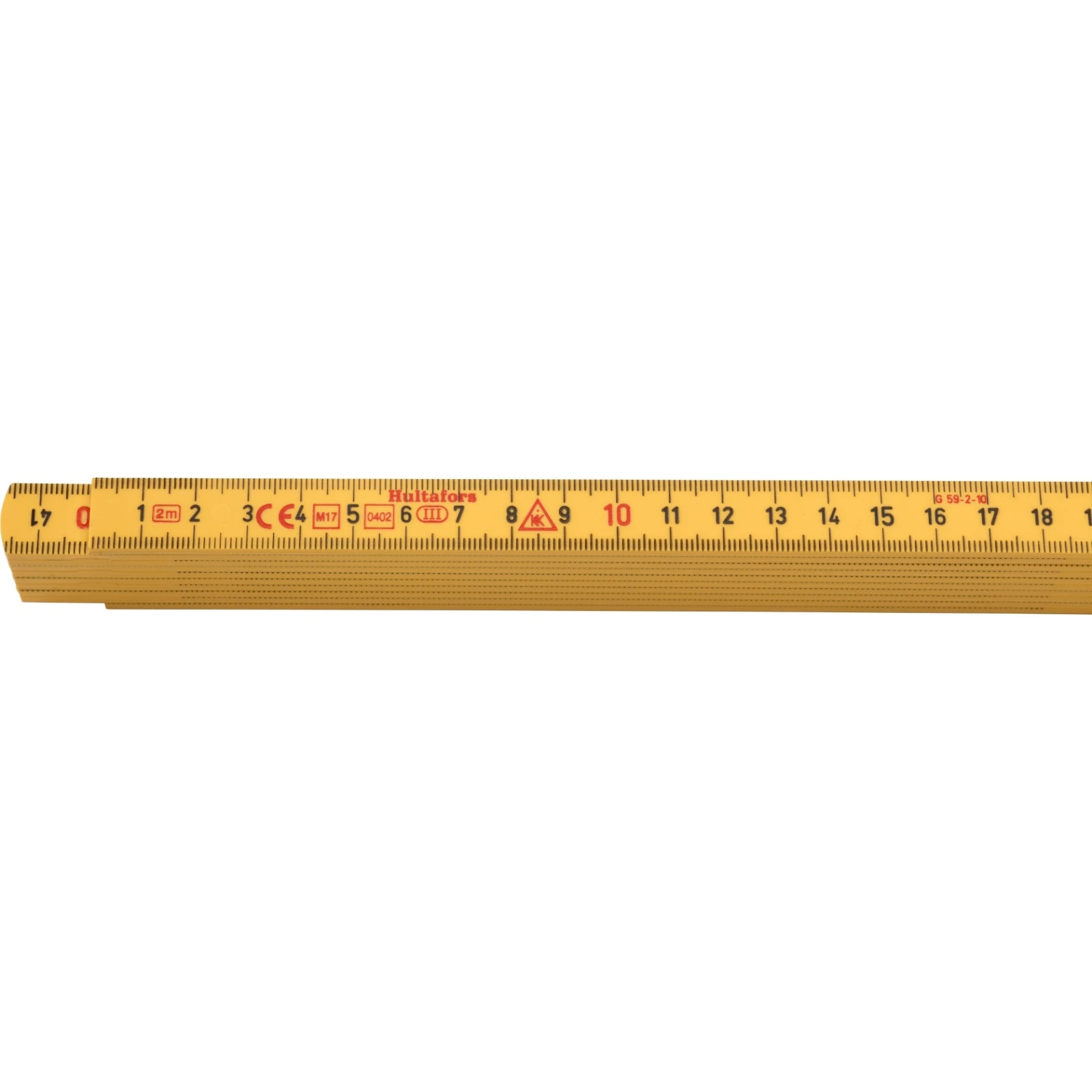 Hultafors Duimstok G 59 2m - 10-delig - geel