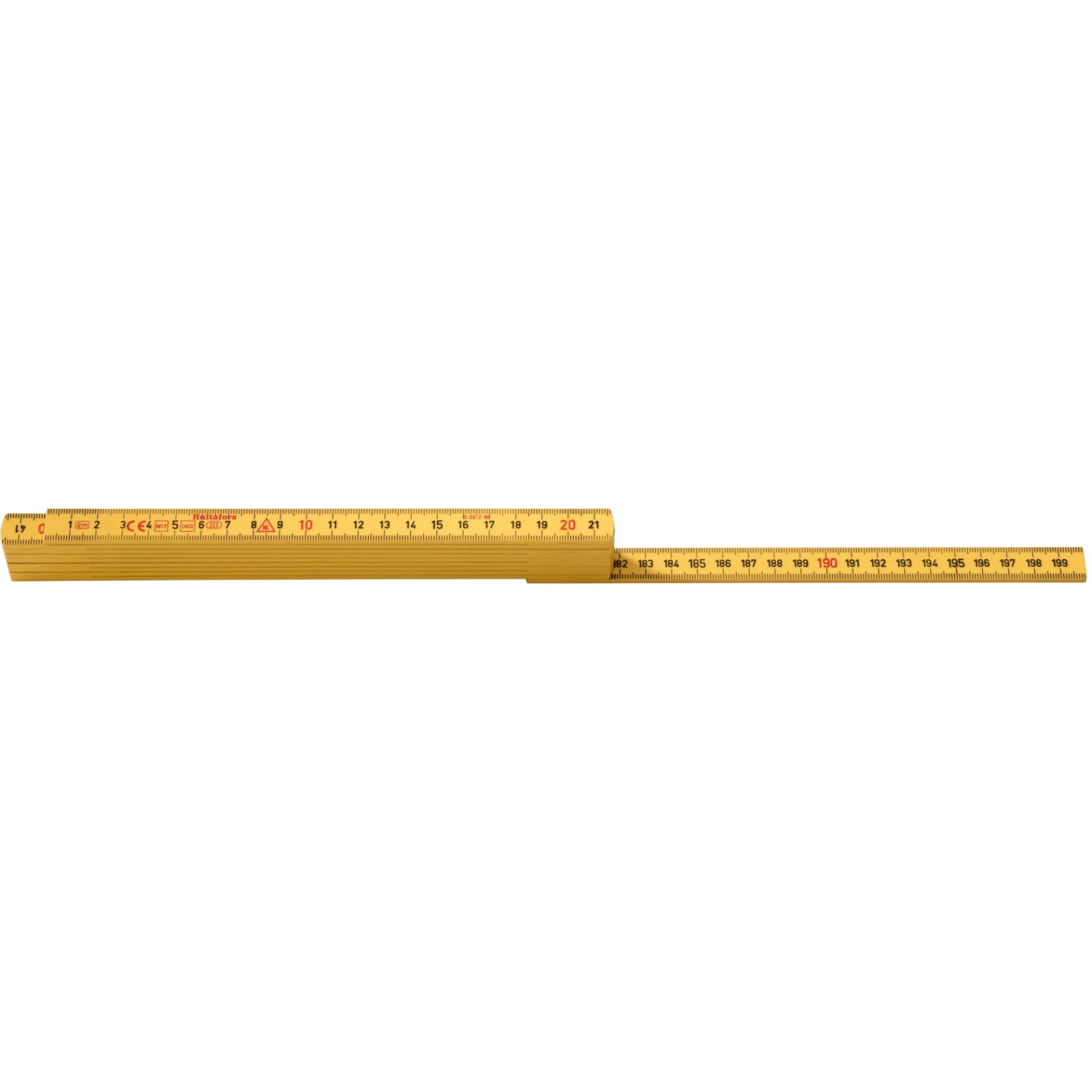 Hultafors Duimstok G 59 2m - 10-delig - geel