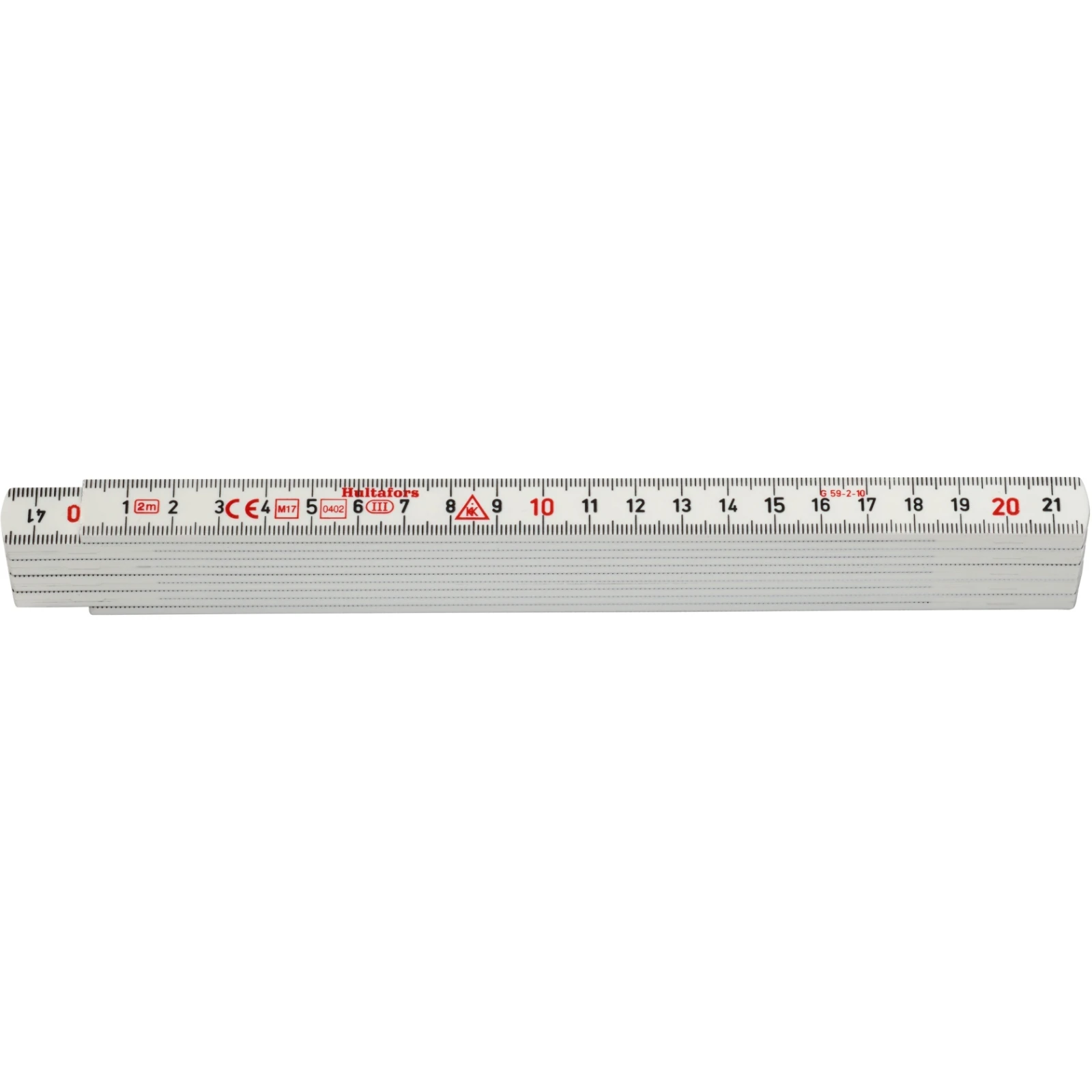 Hultafors Duimstok G 59 2m - 10-delig - wit