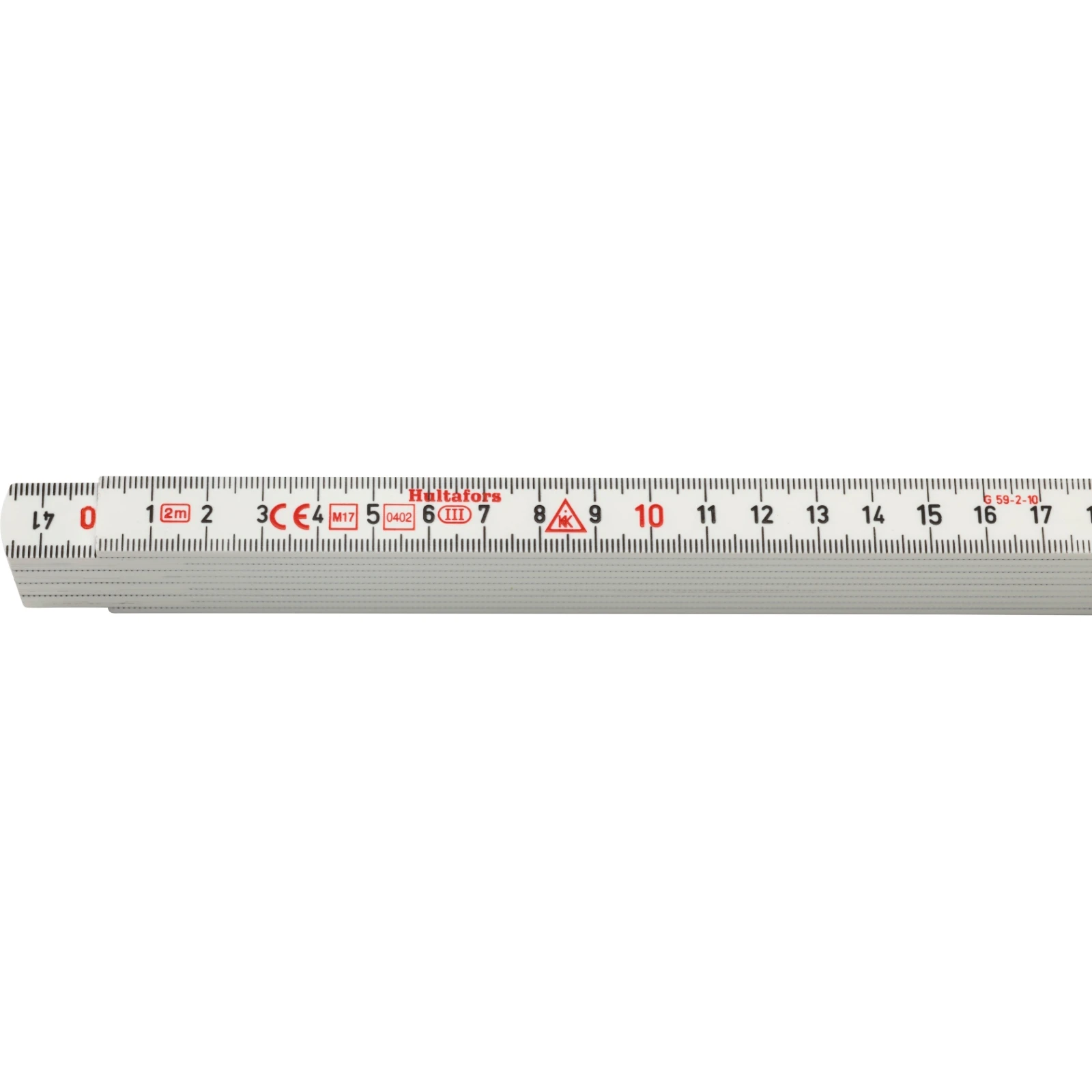 Hultafors Duimstok G 59 2m - 10-delig - wit