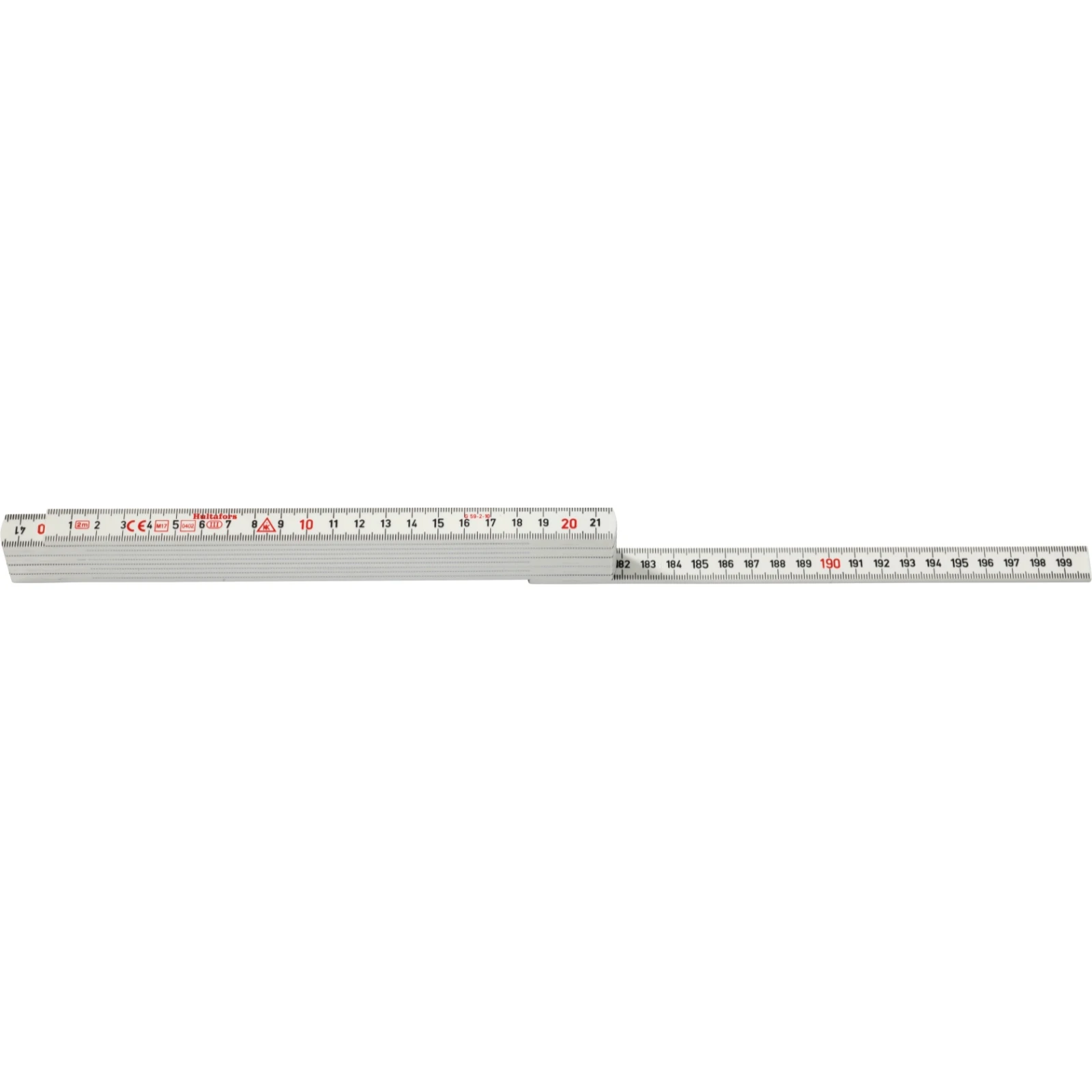 Hultafors Duimstok G 59 2m - 10-delig - wit