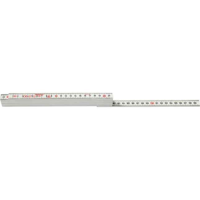 Hultafors Duimstok G 59 2m - 10-delig - wit