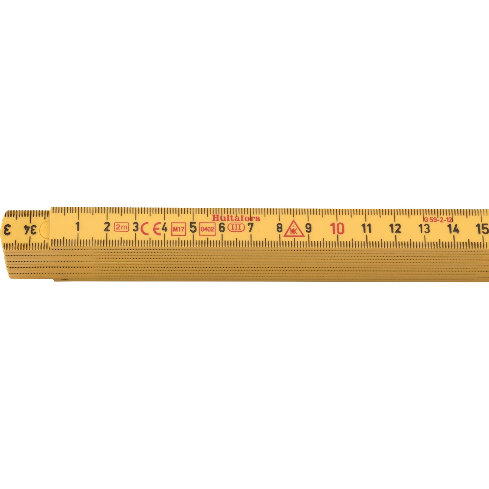 Hultafors Duimstok G 59 2m - 12-delig - geel