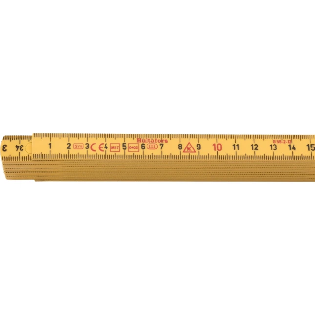 Hultafors Duimstok G 59 2m - 12-delig - geel