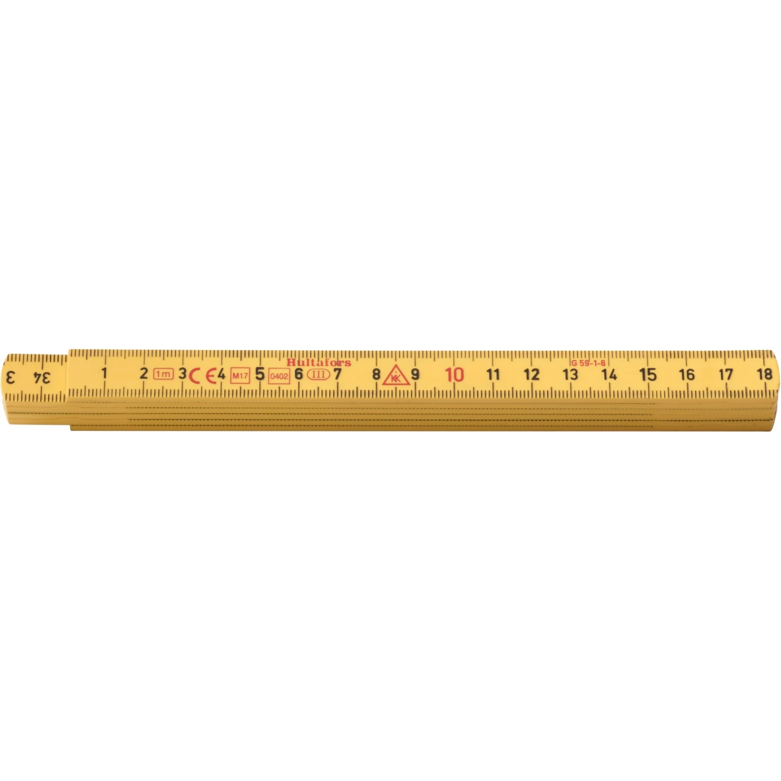 Hultafors Duimstok G 59 1m - 6-delig - geel