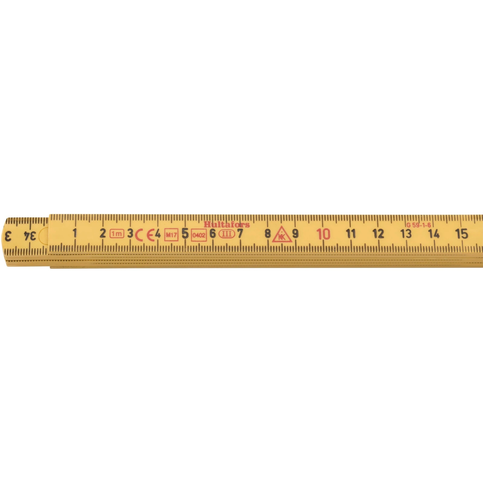 Hultafors Duimstok G 59 1m - 6-delig - geel