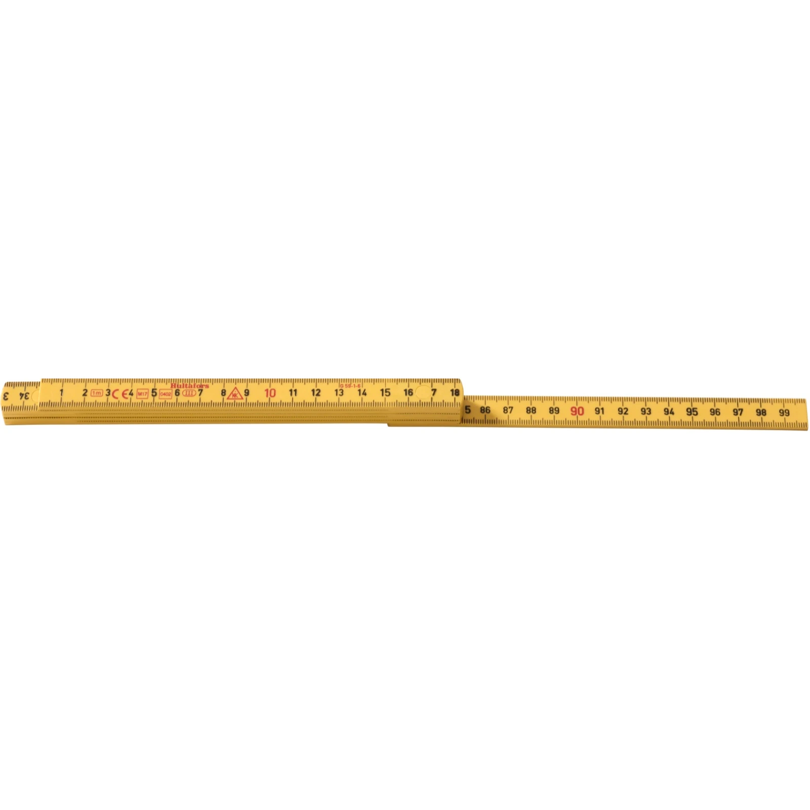 Hultafors Duimstok G 59 1m - 6-delig - geel