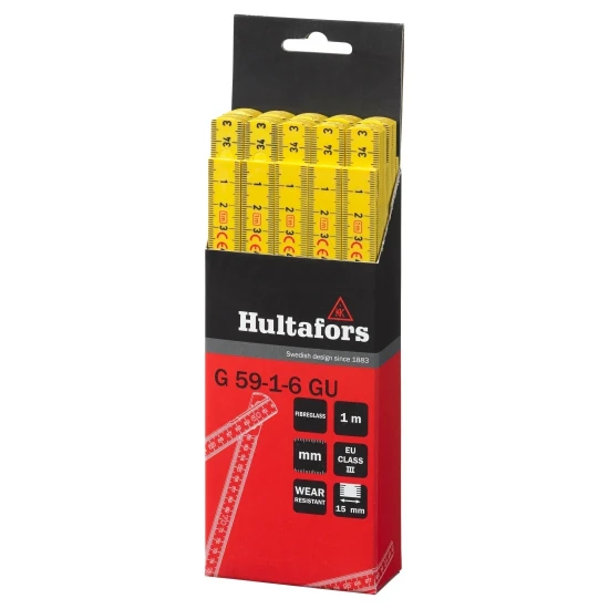Hultafors Duimstok G 59 1m - 6-delig - geel