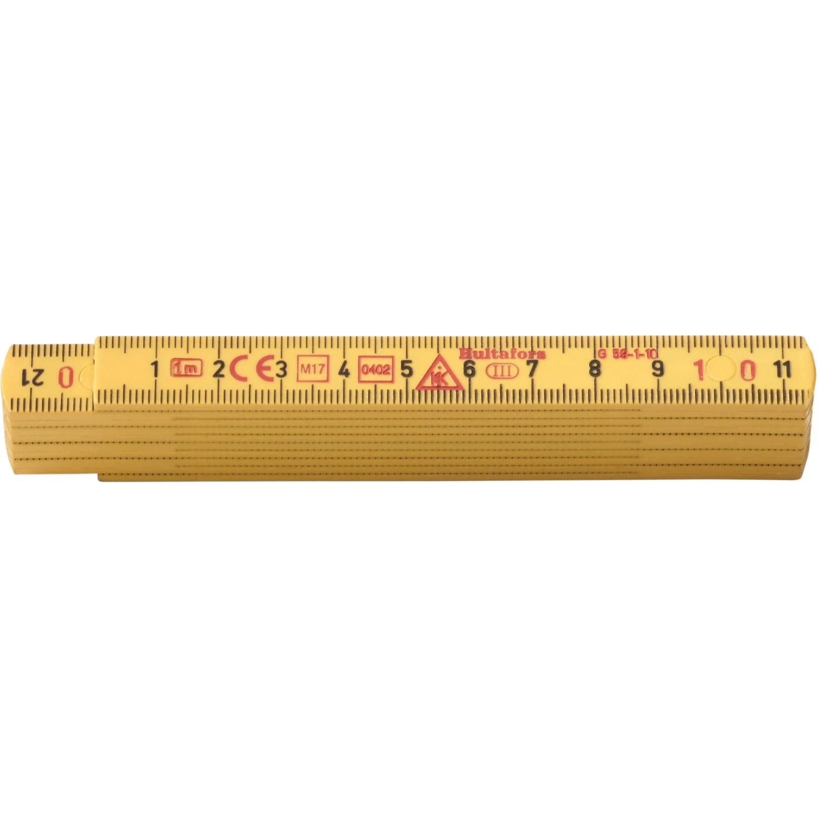 Hultafors Duimstok G 59 1m - 10-delig - geel